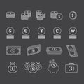 money icons. Vector illustration decorative design Royalty Free Stock Photo