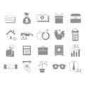 money icons. Vector illustration decorative design Royalty Free Stock Photo