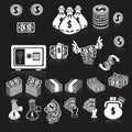 money icons. Vector illustration decorative design Royalty Free Stock Photo