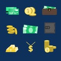 Money icons vector set. Money sign vector illustration. Vector c Royalty Free Stock Photo