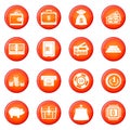 Money icons vector set Royalty Free Stock Photo