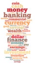 Money info-text graphics and arrangement concept