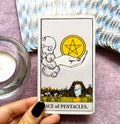 Ace of Pentacles Tarot Card Money Investments Saving Abundance Prosperity