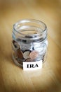 Money Jar for Savings and Investment Retirment IRA 401k College Rainy Day Royalty Free Stock Photo