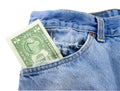 Money in Jean Pocket Royalty Free Stock Photo