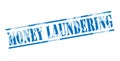 Money laundering blue stamp Royalty Free Stock Photo