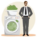 Money laundering concept vector illustration Royalty Free Stock Photo