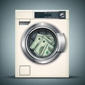 Money Laundering illustration for financial crime concept. Royalty Free Stock Photo