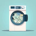 Money Laundering illustration for financial crime concept, Generative AI Royalty Free Stock Photo