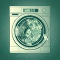 Money Laundering illustration for financial crime concept. Royalty Free Stock Photo