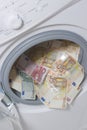 Money laundering. Money cleaning concept Royalty Free Stock Photo