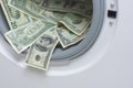 Money laundering. Money cleaning concept Royalty Free Stock Photo