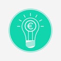 Money light bulb vector icon sign symbol