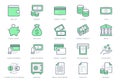 Money line icons. Vector illustration include icon - currency exchange, payment, withdraw, wallet, credit card, invoice