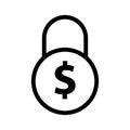 Money lock icon