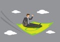 Money Magic Carpet Ride Conceptual Vector Illustration Royalty Free Stock Photo