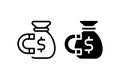 Money magnet concept. Vector icon design Royalty Free Stock Photo