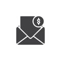 Money mail vector icon Royalty Free Stock Photo