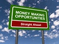 Money making opportunities traffic sign