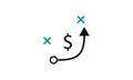 Money making strategy vector icon. Royalty Free Stock Photo