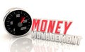 Money Management Speedometer Financial Accounting Bookkeeping Investment Tracking 3d Illustration