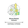 Money market account concept icon