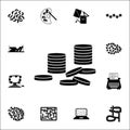 Money mess icon. chaos icons universal set for web and mobile
