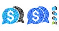 Money Messages Mosaic Icon of Circles