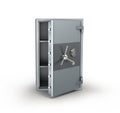 money metall safe with open door