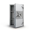 money metall safe with open door