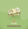 Money minimalistic vector background