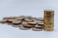 Money a selection of British Coins Royalty Free Stock Photo