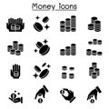 Money & Coin icon set Royalty Free Stock Photo