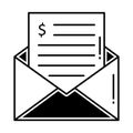Money order Half Glyph Style vector icon which can easily modify or edit