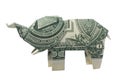 Money Origami ELEPHANT With TUSKS