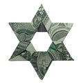 Money Origami Jewish STAR of DAVID Real One Dollar Bill