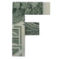 Money Origami LETTER F Character