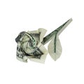 Money Origami ROSE Flower Folded with Real One Dollar Bill Royalty Free Stock Photo