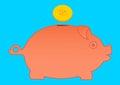 Money piggy bank in the form of a pig