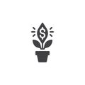 Money plant vector icon