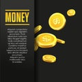 Money poster or banner design template.