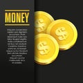 Money poster or banner design template.