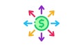 money prevalence everywhere Icon Animation