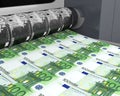 Money Printing 100 Euro Banknotes