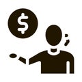 money problems icon Vector Glyph Illustration