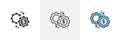 Money Processes Icon Set. Optimize Cost Expense Payroll Vector Symbol in a Black Filled and Outlined Style. Streamlining Finances Royalty Free Stock Photo