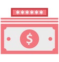 Money Protection Color Isolated Vector Icon that easily can be modified and edit. Royalty Free Stock Photo