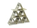 Money pyramid Royalty Free Stock Photo