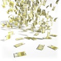 Money rain of 200 euro bills Royalty Free Stock Photo