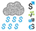 Money Rain Web Vector Mesh Illustration Royalty Free Stock Photo